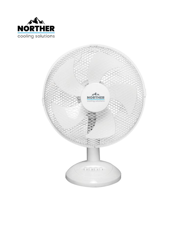 מאוורר 50W שולחן 16" לבן 5 להבים NORTHER