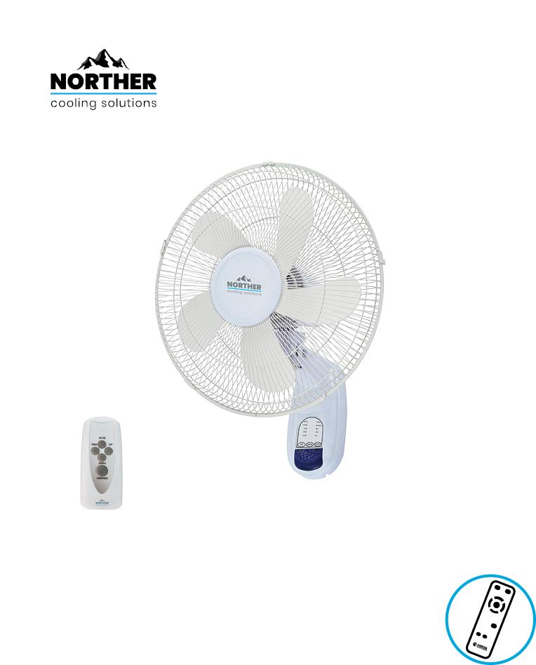 מאוורר 55W קיר כולל שלט לבן NORTHER