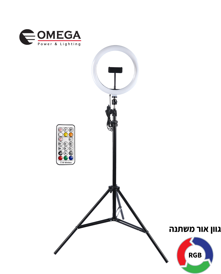 מנורת סלפי TIK-CLIP על חצובה CCT+RGB