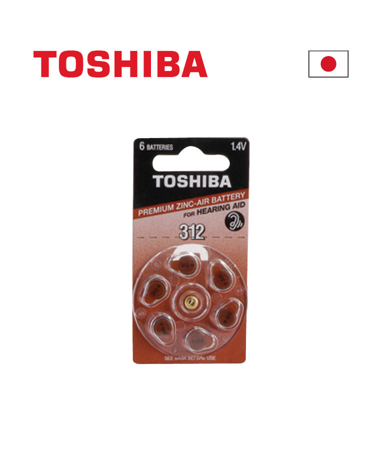 סוללות למכשירי שמיעה TOSHIBA - מחיר לאריזה